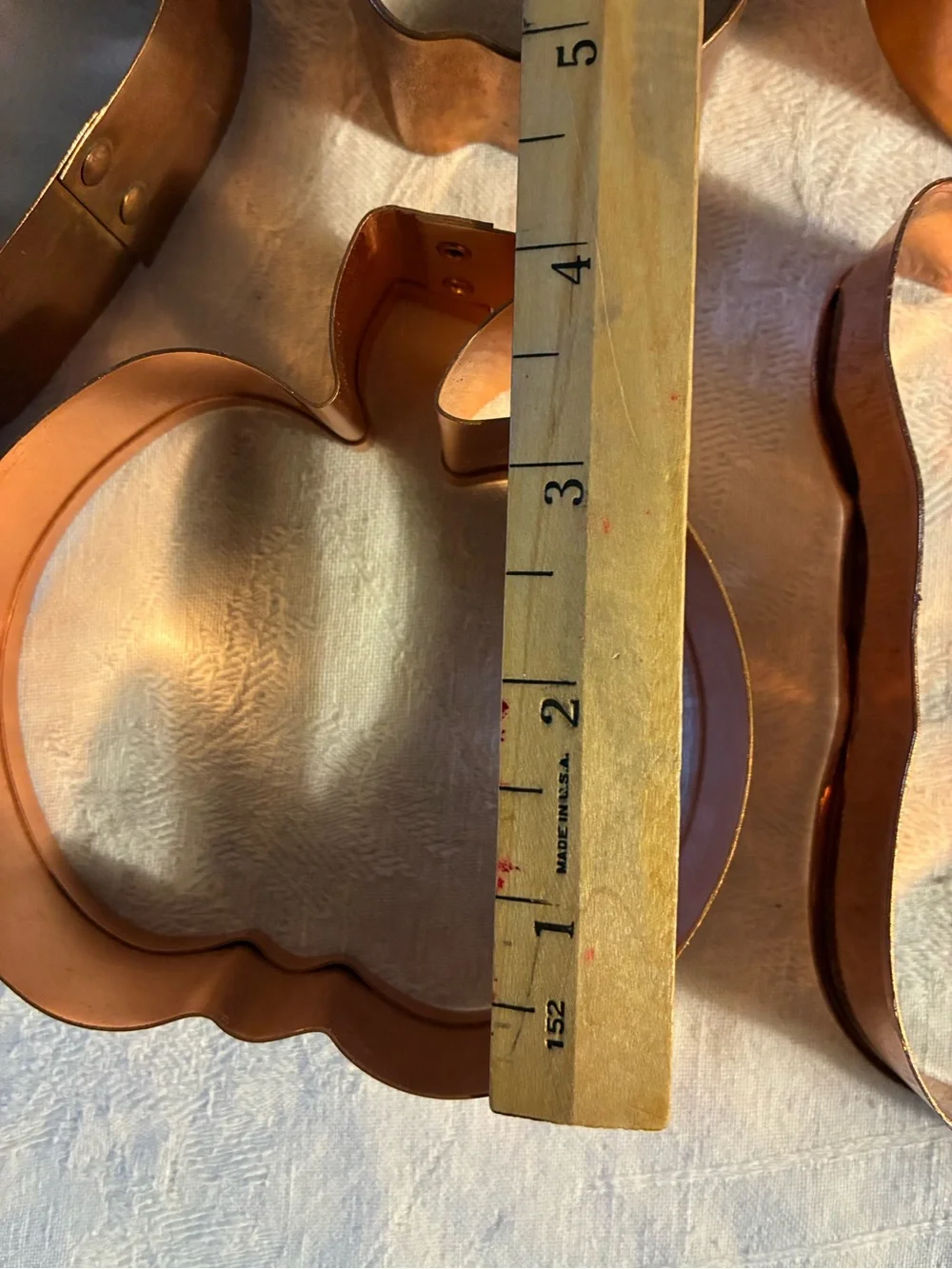 Copper Cookie Cutter Set - 5 Pieces of BIG Cookie Cutters or Play-dough Cutters